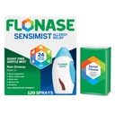 Flonase Alergija Alergija Relief Nasal Spray - Non-Drowsy 24HR Dolgotrajna Alergija Relief s fino, vent-free mist - 120 Sprays Plus Bonus paket tkiva