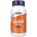NOW Foods Supplements, CoQ10 30 mg, farmacevtska stopnja, All-Trans Form, ki ga proizvaja Fermentation, 120 Veg kapsule