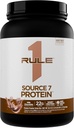 Pravilo 1 Vir 7 Protein – Decadent Flavor, Velvety gladka tekstura, 22g Every Protein, in 10g Seveda se pojavljajo EAAs na služijo iz 7 Premium virov (1.8 funtov*, mlečna čokolada)