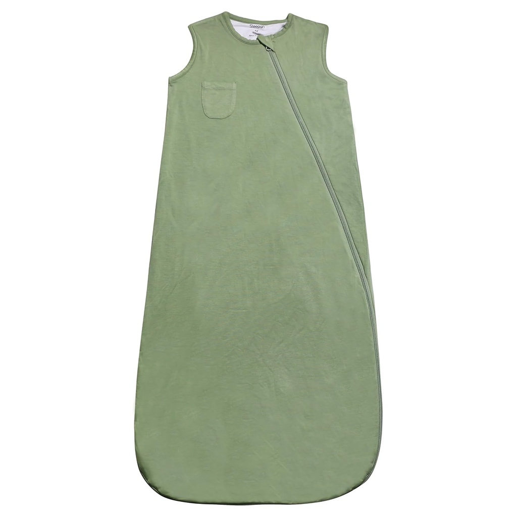 Sleep Sack Super mehko Rayon Iz Bamboo spalna vreča (0,5 TOG) za dojenčke in malčki Toplejše poletje/pomladne noči – Pralni in dihalni tkanine zelena M (18-36 mesecev)
