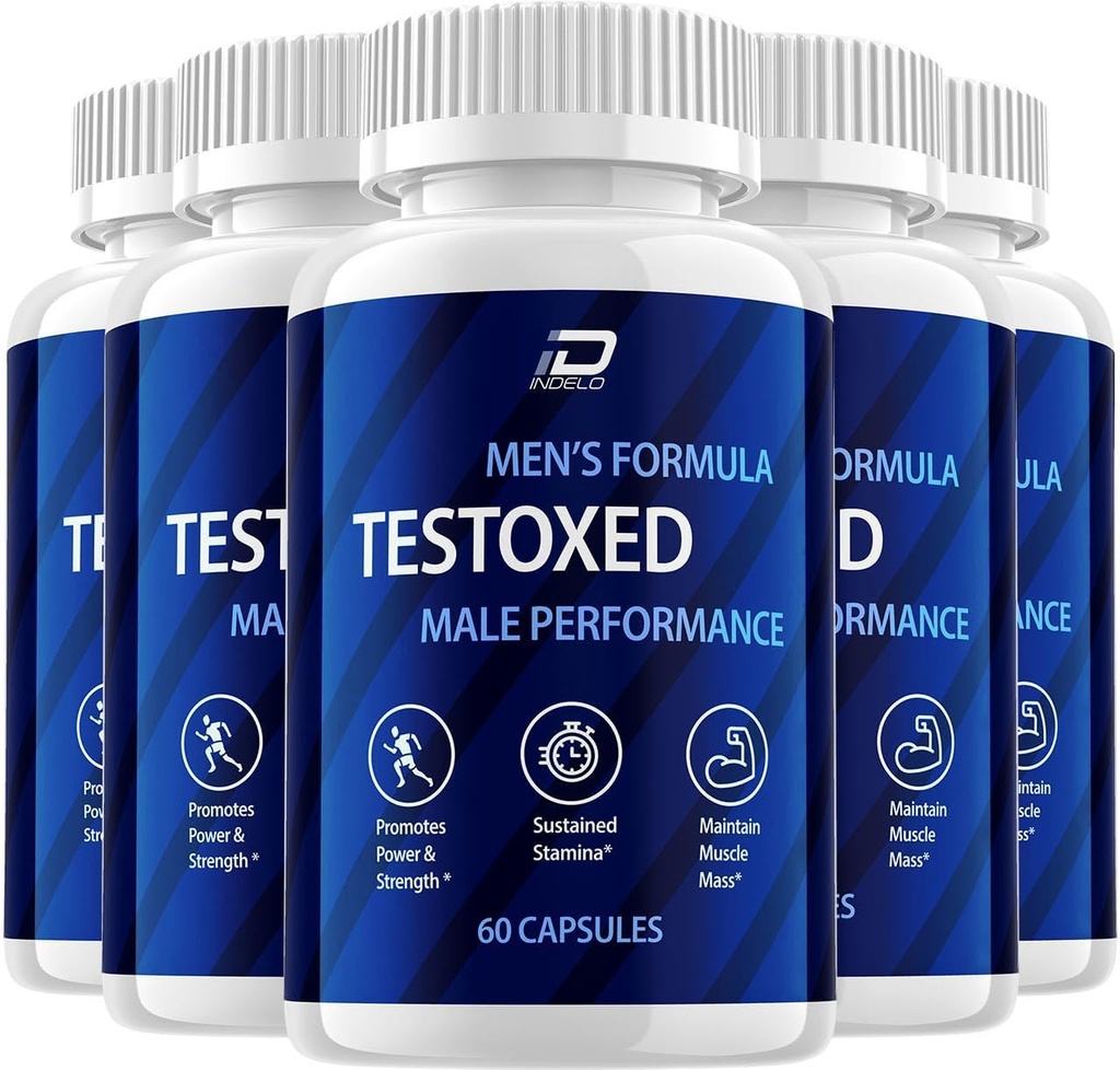 Testoxed kapsule dopolnilo, Testoxed Advanced Moški Wellness Podpora, Uradna Testoxed maksimalna moč energijska učinkovitost, Testoxed Premium dietna formula Pregledi (5 Pack - 300 kapsul)
