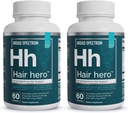 Essential Elements® Hair HeroTM - Vitamini za lase za moške - Širokopasovna podpora s 5000 μg Biotin - 60 Count - 30 Servings (2-Pack)