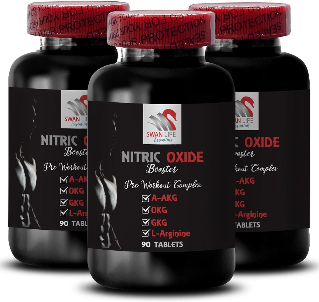 L-citrulin in l-arginin dopolnila - Dušikov oksid Booster - vzdržljivost, tok dušikovega oksida, trening moči, Fitness Podpora, Pred- Gim Boost, Mišična črpalka, Fizični Booster 3 steklenice 270 Tablete