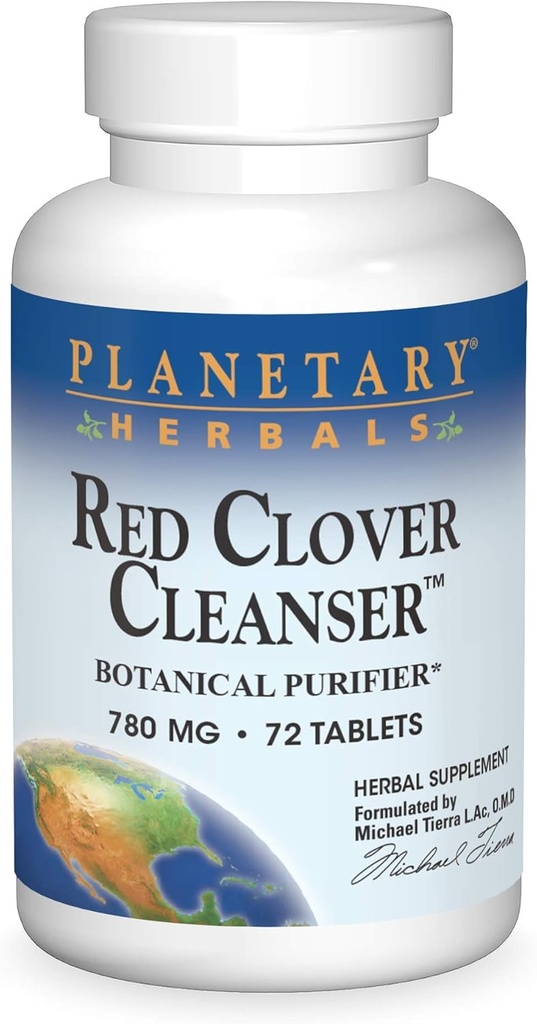 Planetarna zelišča Red Clover čistilne tablete, 72 število