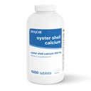 MAJOR Oyster Shell kalcij 500mg - dnevni prehranski dodatek za zdravje kosti in skupno podporo, Mineralna dopolnila za moške in ženske, Gluten-free - 1000 tablet (1 pakiranje)