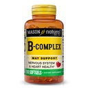 MASON NARAVNI Vitamin B, Complex, 300, dan dobave, za normalno podporo živcev in energetsko presnovo, 100 Softgels (paket 3)