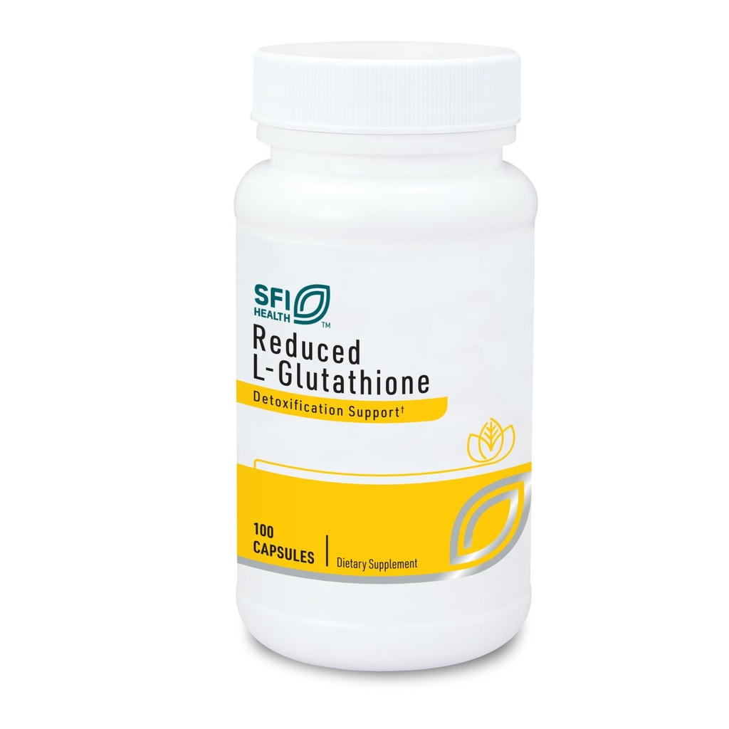 Klaire Labs SFI Health Manjše L-glutatione 150 mg - Antioksidant dodatek z magnezijem za jetra, detox in imunske podpore - aktivna, zmanjšana oblika - hipoalergene (100 kapsul)