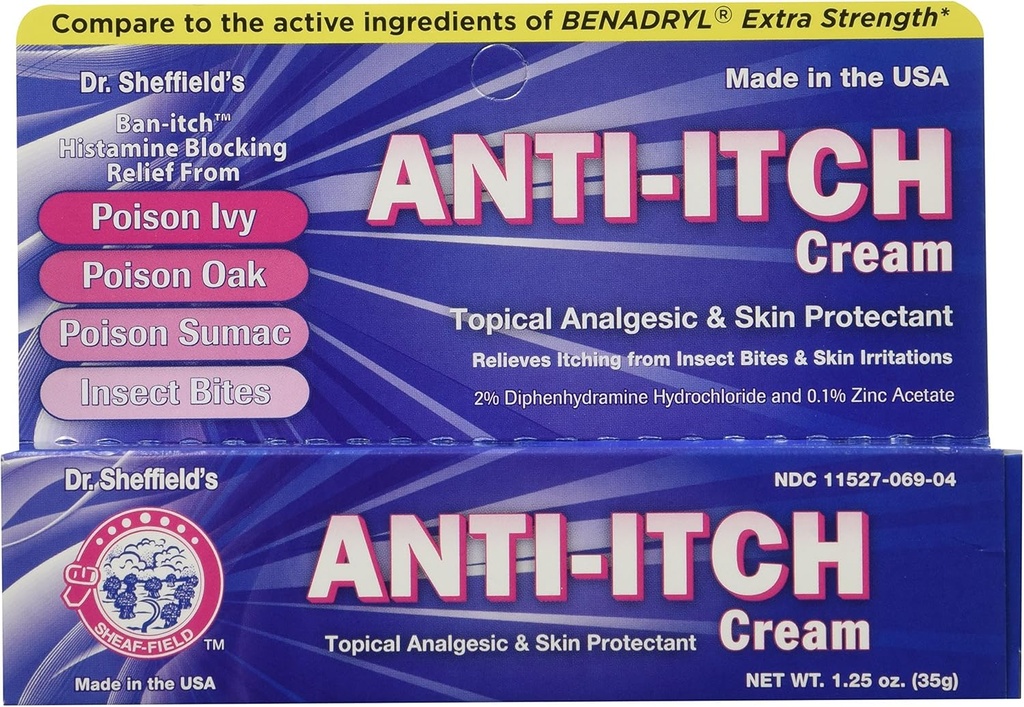 Krema proti srbi s histaminskim blokerjem, 1,25 oz