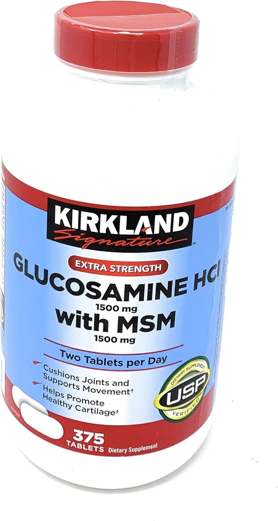 Kirkland podpis glukozamin z MSM, 375 tablete (3 pakiranja)