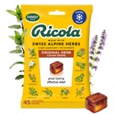 Ricola Original Herb Kašelj kapljice, 45 grof, Cough Supressant & Treat Releading kapljice z naravno izvorno Mentol, Prijeten zeliščni okus za kašelj in grlo draženje Symptom Relief