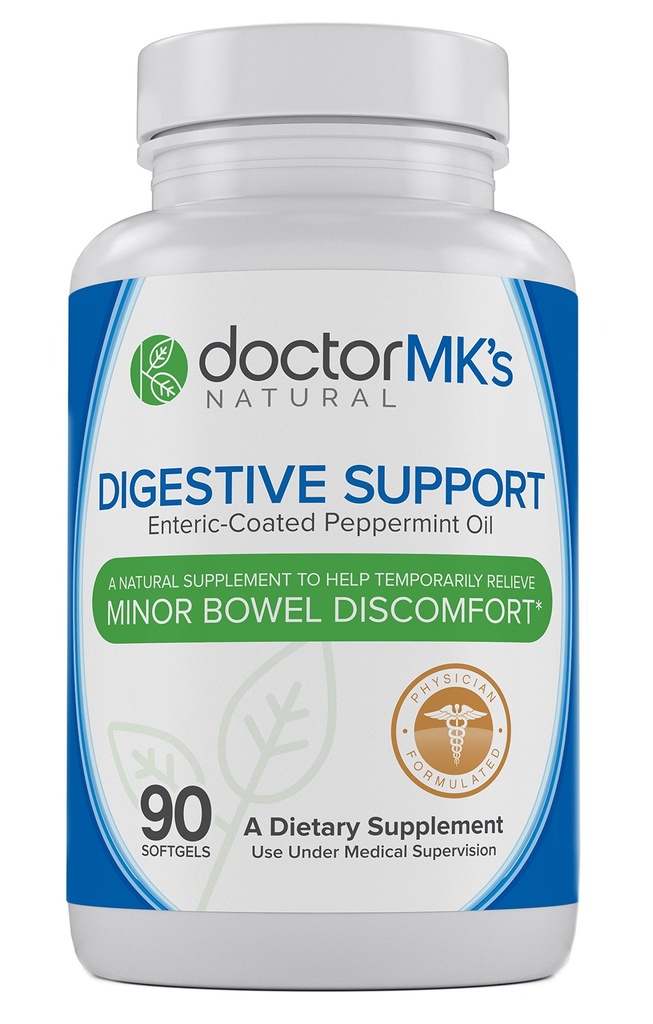 IBS Relief Supplement by Doctor MK's®, 90 Kapsule Enteric Coated Peppermint Oil, Razdražljiv Bowel sindrom, Prebavna podporna formula