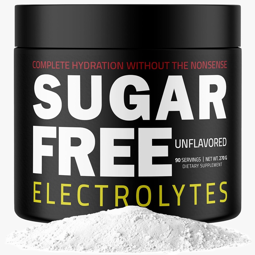 – Hitra hidracija prahu, Zero Calorie, Essential Raw Electrolytes Mešanica, Keto prijazno brez sladkorja, Surovi elektrolitski prah (nearomatizirana)