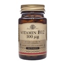 Solgar Vitamin B12 100 μg - 100 tablet - energijska presnova in podpora živčnega sistema - ne- GMO, Vegan, Gluten & Dairy Free, Kosher, Halal - 100 postrežbe