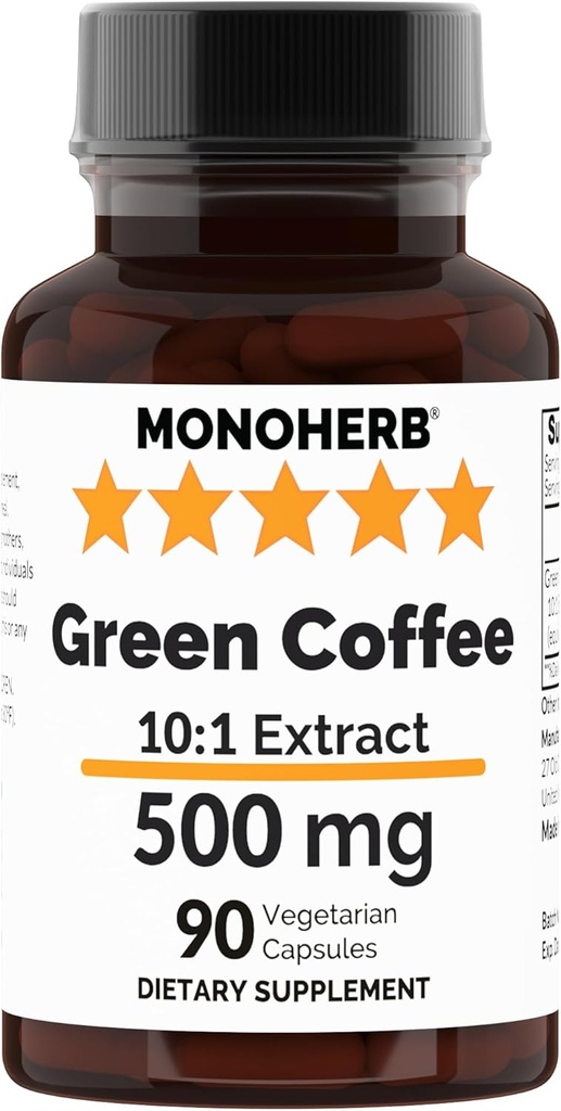MONOHERB izvleček zelene kave 500 mg - 90 vegetarijanskih kapsul