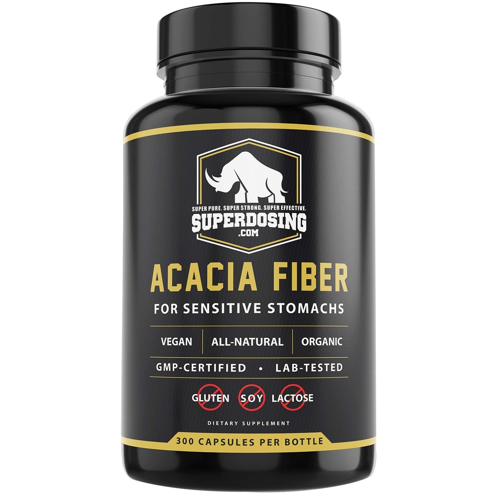 Hitra igra, Organic Acacia Senegal Fiber Kapsule 300pk. Naravni topen Fiber dodatek tablete. Veganske prebiotične kapsule.