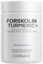Koda Forskolin, Pure Forskolin Coleus + Organski Kurkuminoid v prahu, 95% Curcuminoid + Bioperine Black Pepper - 20% standardizirani Coleus Forskohlii dodatek - Non-GMO - 90 kapsul