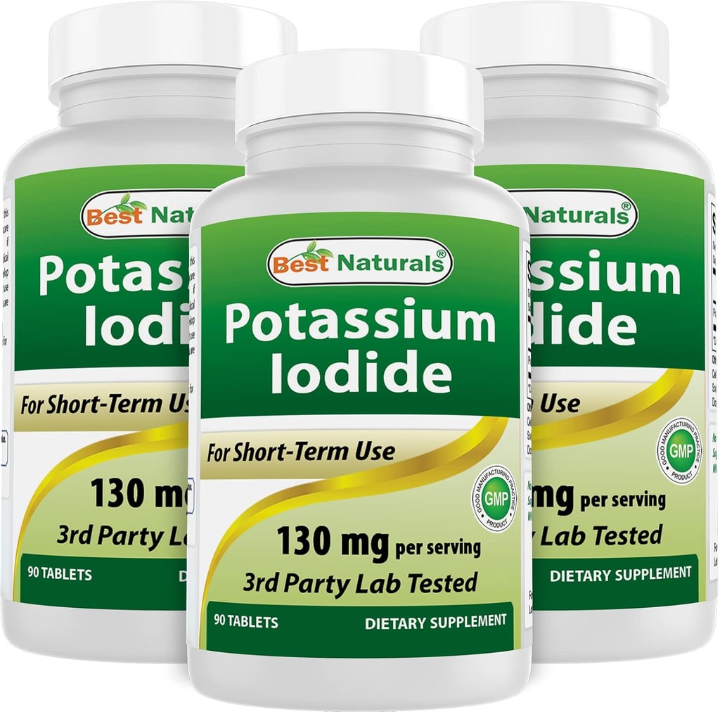 Najboljši naravni kalijev jodid 130 mg na obrok - prehranska dopolnila, 90 tablet (3)