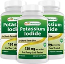 Najboljši naravni kalijev jodid 130 mg na obrok - prehranska dopolnila, 90 tablet (3)