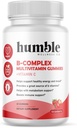 B-kompleks multivitaminski gumiji + vitamin C: vitamin B12, B7, B6, B3, B5, B9. Podpora energiji in razpoloženju, presnovna podpora, Imunska podpora, Gluten, Brez GSO, Vegan, 30 Servingov