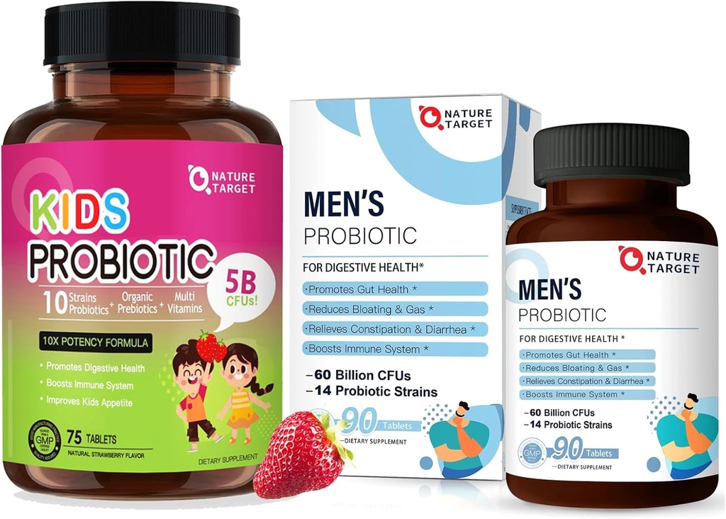 NATURE TARGET probiotiki za moške z otroki probiotik žvečljivi