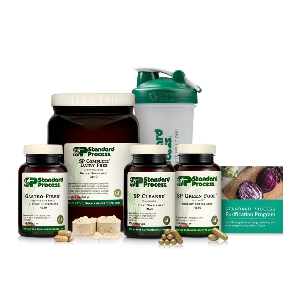Standardni proces Purification izdelek Kit z SP Popolno Dairy Free in Gastro Fiber - 21-Day Detox za zdravo vzdrževanje telesa - Vegan, Gluten-free in Ne-Mlečni - 1 Kit