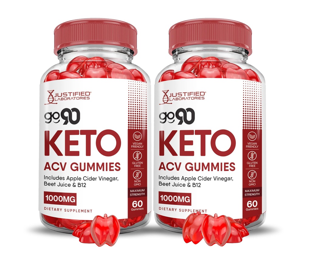 (2 paket) Go 90 Keto ACV Gummies Napredna Formula 1000MG Go90 Keto Gummies Apple Cider Vinegar Oblikovan z Granatni beet Juice v prahu B12 Vegan Non GSO 120 Gummies