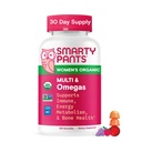 SmartyPants Organic ženske multivitaminske Gumie: Biotin, Metilfolate, Omega 3 (ALA), Vitamin D3, C, Vitamin B12, B6, A, K & cink, Inositol, Gluten Free, Vegetarian, 120 Število (30 dnevna dobava)