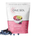 One Sol Lean Plant-based Protein Powder, Pea & Brown Rice Protein, Low Carb, Vegan prijazno - Gluten, Laktoza, & Soy Free - Brez dodanega sladkorja, Non-GMO, Čista prehrana, No Bloating (Acai Berry Blast)