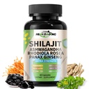 Himalajski Shilajit Kapsule:Izvleček himalajskega šilajita - naravna energija & Stamina Support-Vegan, Non-GMO Antična Fulvic Acid & Humic Acid Natural 60 Kapsules