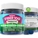 Fiber Gumies za odrasle, sladkor brez 10g Prebiotične Fiber dodatek z digestivnimi encimi, probiotiki & 100mg Betain za digestiv & Gut zdravje in Regulirajte Bowel gibanje, Vegan, Želatina brezplačno, 60ct