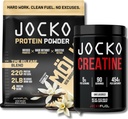 Jocko Fuel Bundle - Vanilla Mölk Protein Powder + Kreatin Monohidrat Prašek za moške in ženske - paket za ateltično zmogljivost, okrevanje, in rast mišic