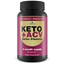 3X Veliki rezultati - Keto + ACV Detox Cleanse - 3-mesečna oskrba - Telo Cleanse Detox - Colon Cleanse - Napredno Keto Detox Cleanse Formula z Fiber - Podpora Prebava in Imunsko zdravje