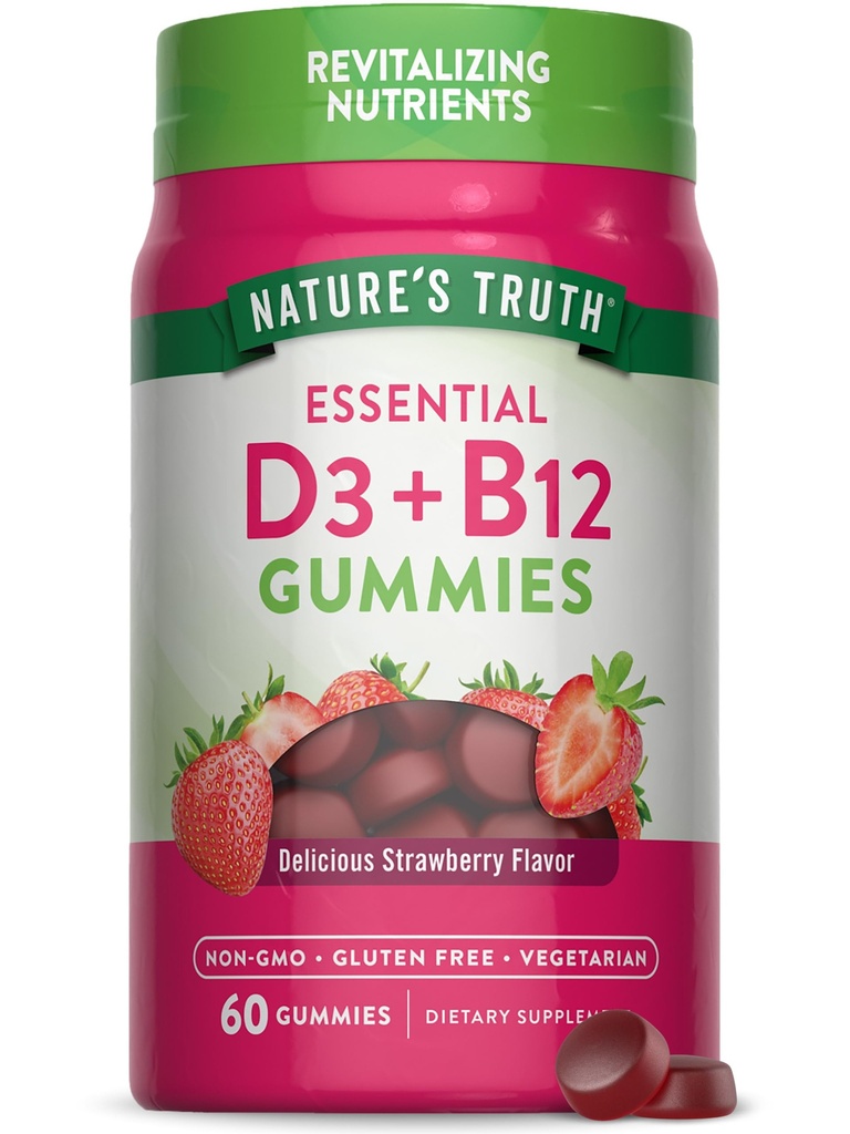Resnica narave Vitamin D3 in B12 Gumiji za odrasle 