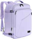 MATEIN Nadaljuj z Backpack za ženske, 40L Težke dolžnosti potovanja Backpack Airplane Odobreno, Razširljiv preprost modni daypack, Pogosta darila popotnikov, svetlo vijolična