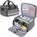 CURMIO tablete Bottle Organizator shranjevanje, Medication Lock Box za tablete Organizator in medicinske potrebščine, Gray (Patented Design)