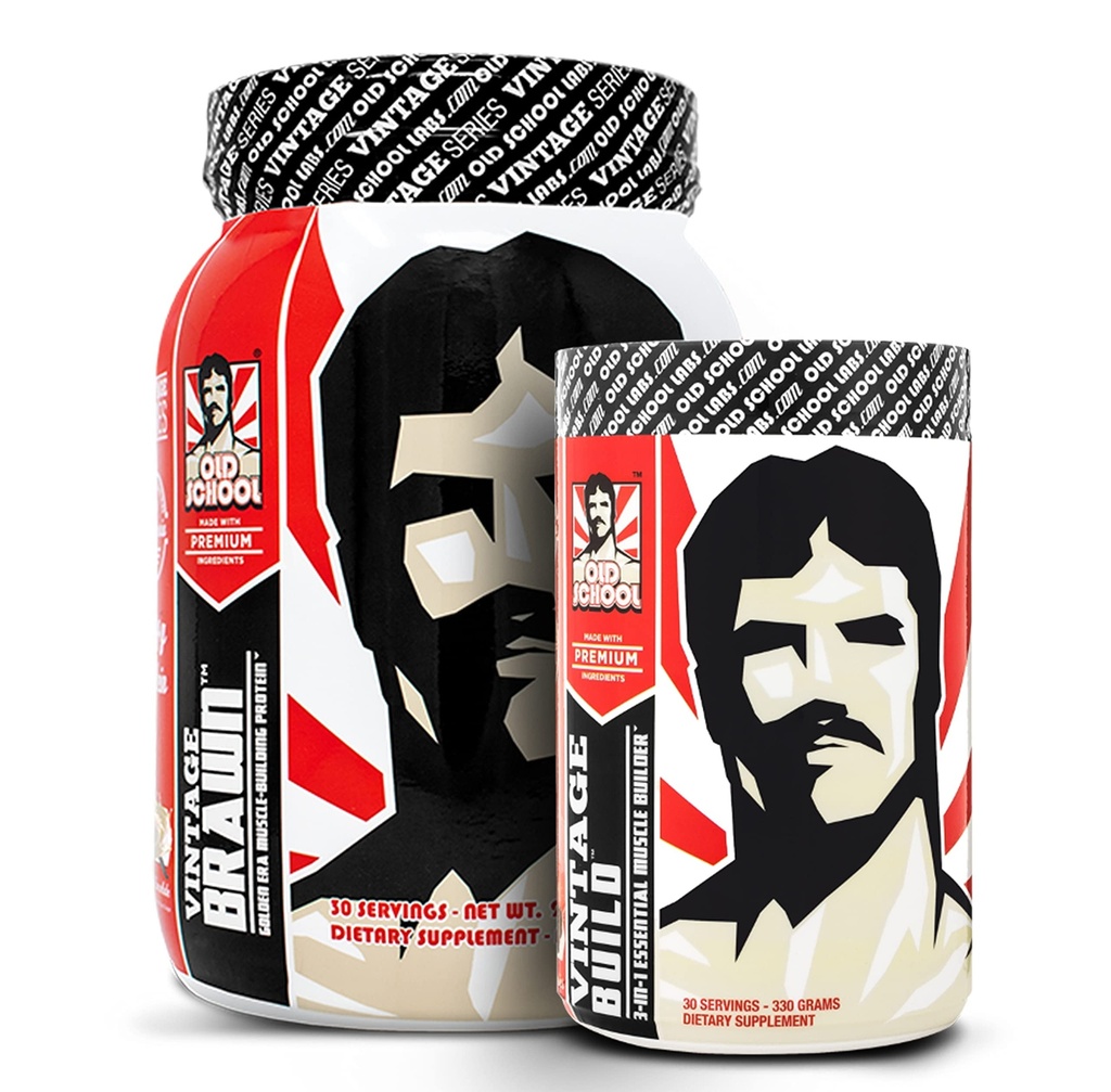 Stare šole Labs Vintage Brawn Muscle Building Beljakovine in Vintage Gradite post vadbe