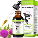 Mlečni oslez za pse – prehranska podpora za pse, Imunska in jetrna podpora, s kurkumin & Wild Aljaska Salmon Oil, Omega 3 EPA - naravna rastlinska jetra Podpora za hišne živali