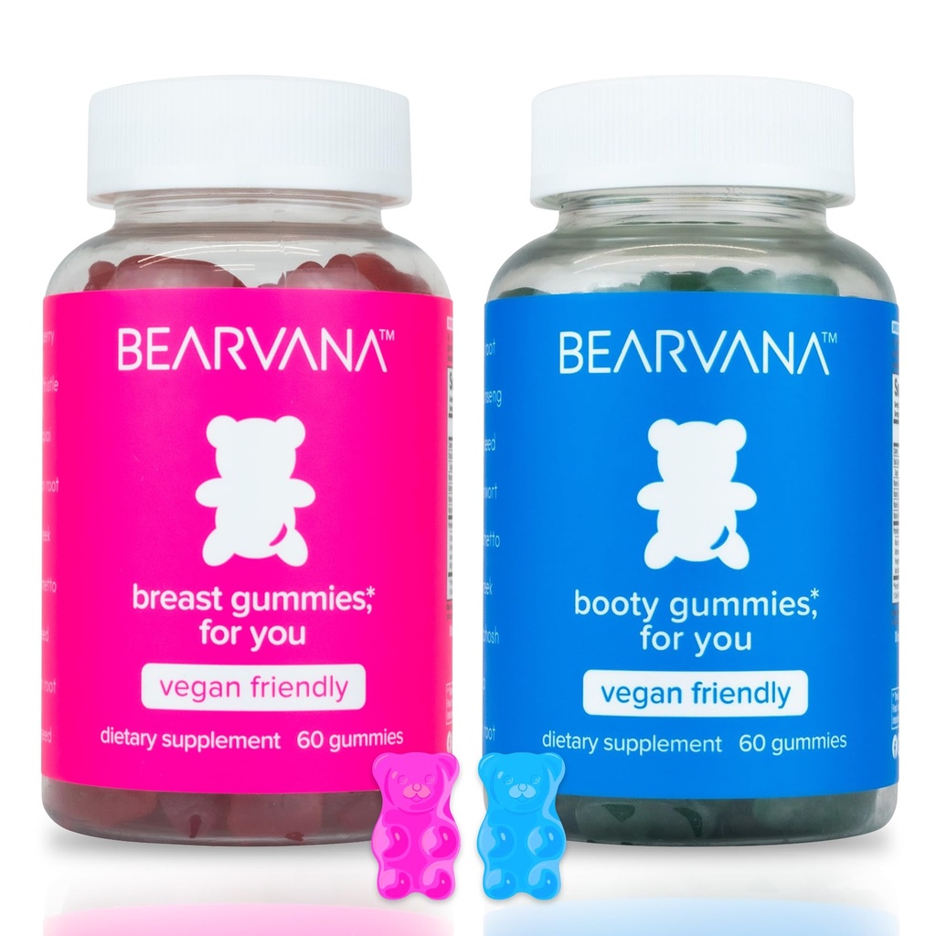 BEARVANA Top & Peach Support Combo Pack Gummies za ženske 
