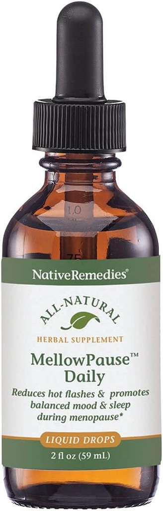Native Remedies MellowPause - Naravna homeopatska formula pomaga zmanjšati vroče bliskavice, Mood Swingers, Nespečnost in nočno potenje