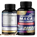 Organski Cadane Maca Root, Ashwagandha, Panax Ginseng dodatek - 90 Kapsule 3 Mesece s Fenugreek, Tongkat Ali & More - Podpora proizvodnja energije in imunitete