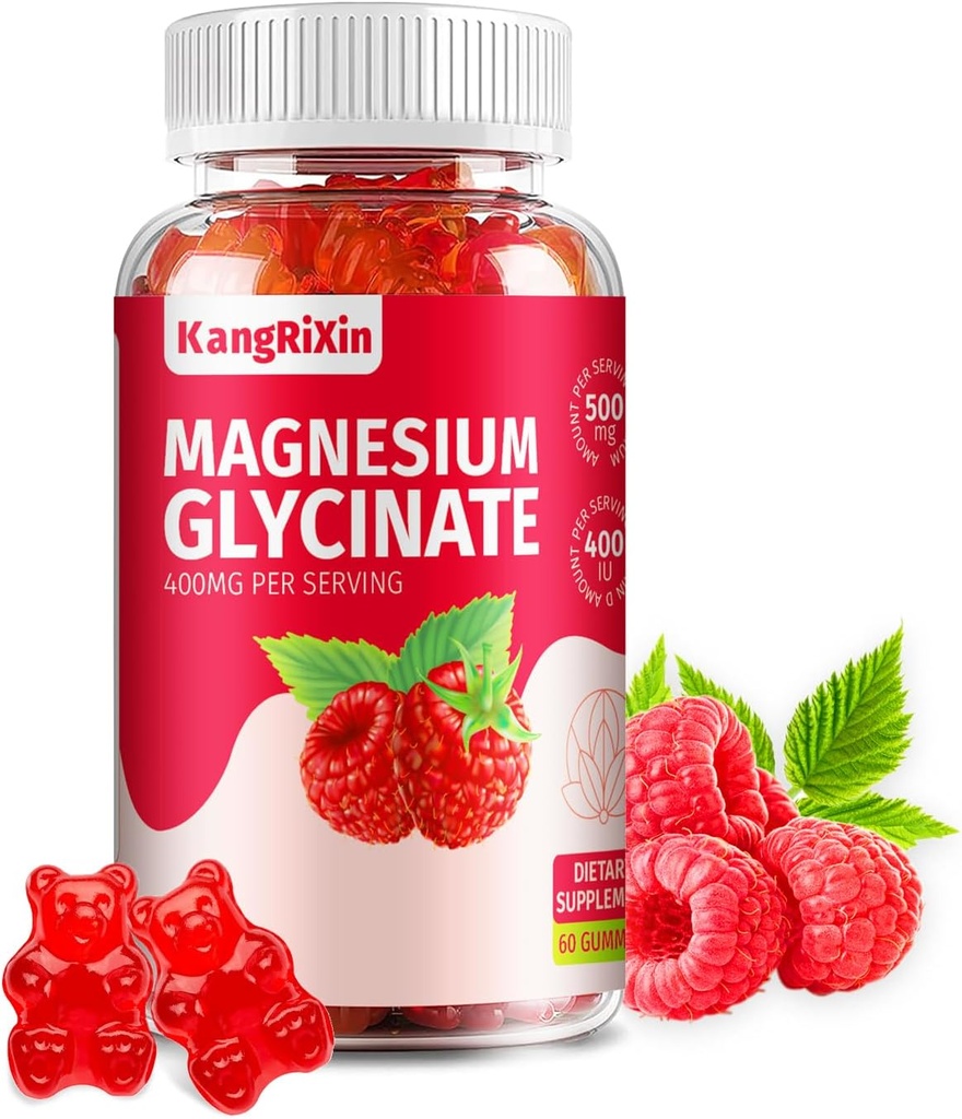 Magnezij Glycinate Gumies - Brez sladkorja Magnezij dopolnila za odrasle in otroke, visoka absorpcija Magnezijev Želatina brez (60 Število (Pack of 1))