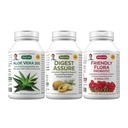 ANDREW LESSMAN komplet Prebava – 90 Kapsule – 3-proizvod sklop: 30 Kapsule Vsaka od Prebavne, Aloe Vera-200 in prijazno Flora Probiotik, za ciljno podporo v Prebavni sistem