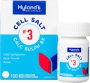 Hylandova celična sol št. 3 Calc Sulf 6X tablete, hladna olajšava, naravna homeopatska olajšava prehladov, vneto grlo, akne, hitro raztapljanje tablet, 100 število