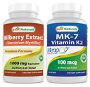 Najboljši naravni izvleček borovnice 1000mg & MK-7 Vitamin K2 100 μg