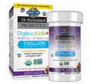 Vrt življenja Dr. Oblikovani probiotiki Organic Kids+ plus Vitamin C & D - Berry Cherry - Gluten, Dairy & Soy Free Imune & Digestive Health Supplement, Brez dodanega sladkorja, 30 Žvečilni izdelki (Shelf Stable)