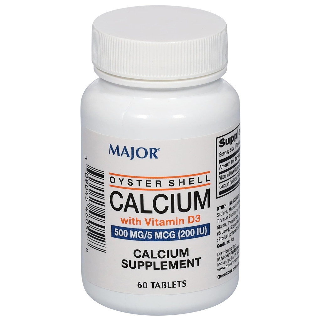 Veliki kalcij ovsene lupine z vitaminom D3 500 mg / 5 μg (200 i. e.) – dodatek kalcij - 60 tablet