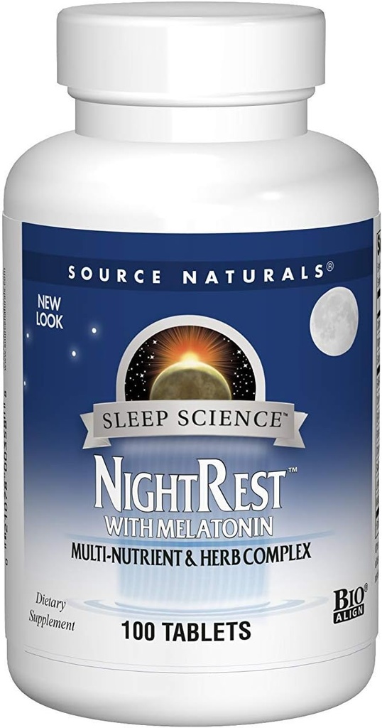 Nočni počitek z Melatonin Vir Naturals, Inc. 100 Tabs