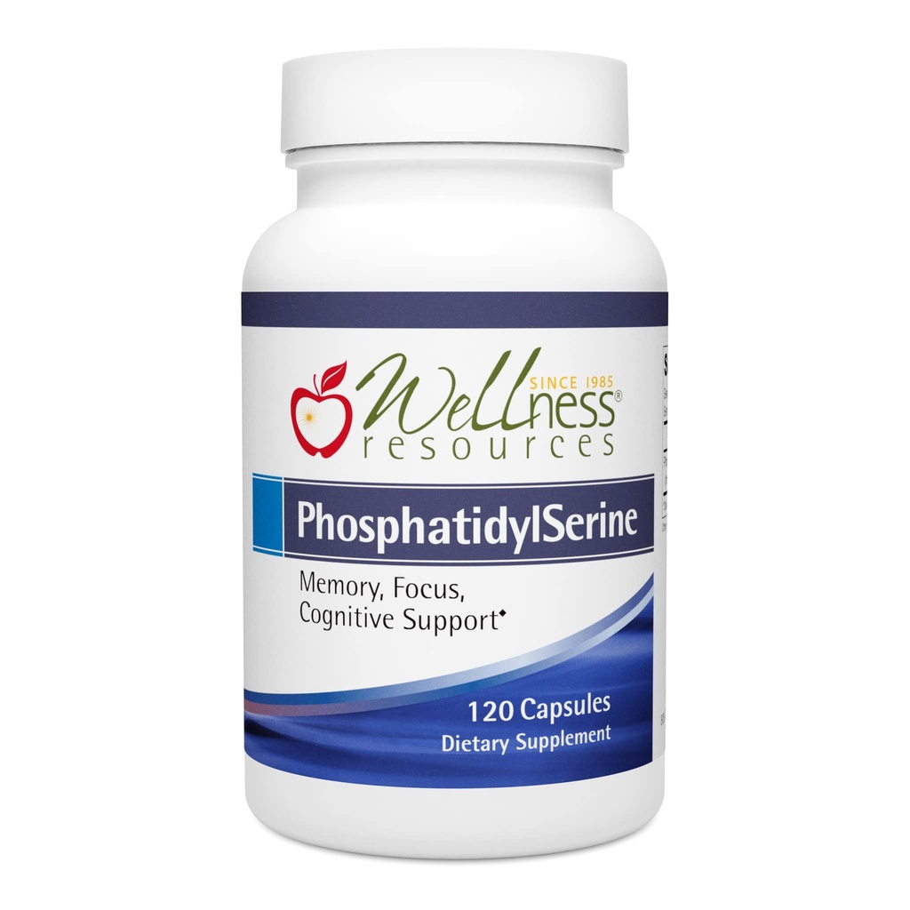Wellness Resources FosfatidilSerine Soy-free Sončni vir (100mg, 120 kapsul) Non-GMO, Vegan ...
