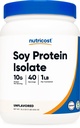 Nutricost sojin izolat v prahu, 1 LB unflavored - 10 gramov beljakovin na serviranje, vegan, brez GSO in gluten