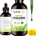 mulleinske kapljice za pljuča - pljučni detoks za dihala, naravna pomoč pri spanju in imunosupresivna podpora, tinkture kapljice ne-GMO, vegetarijanska 1 mesec oskrba